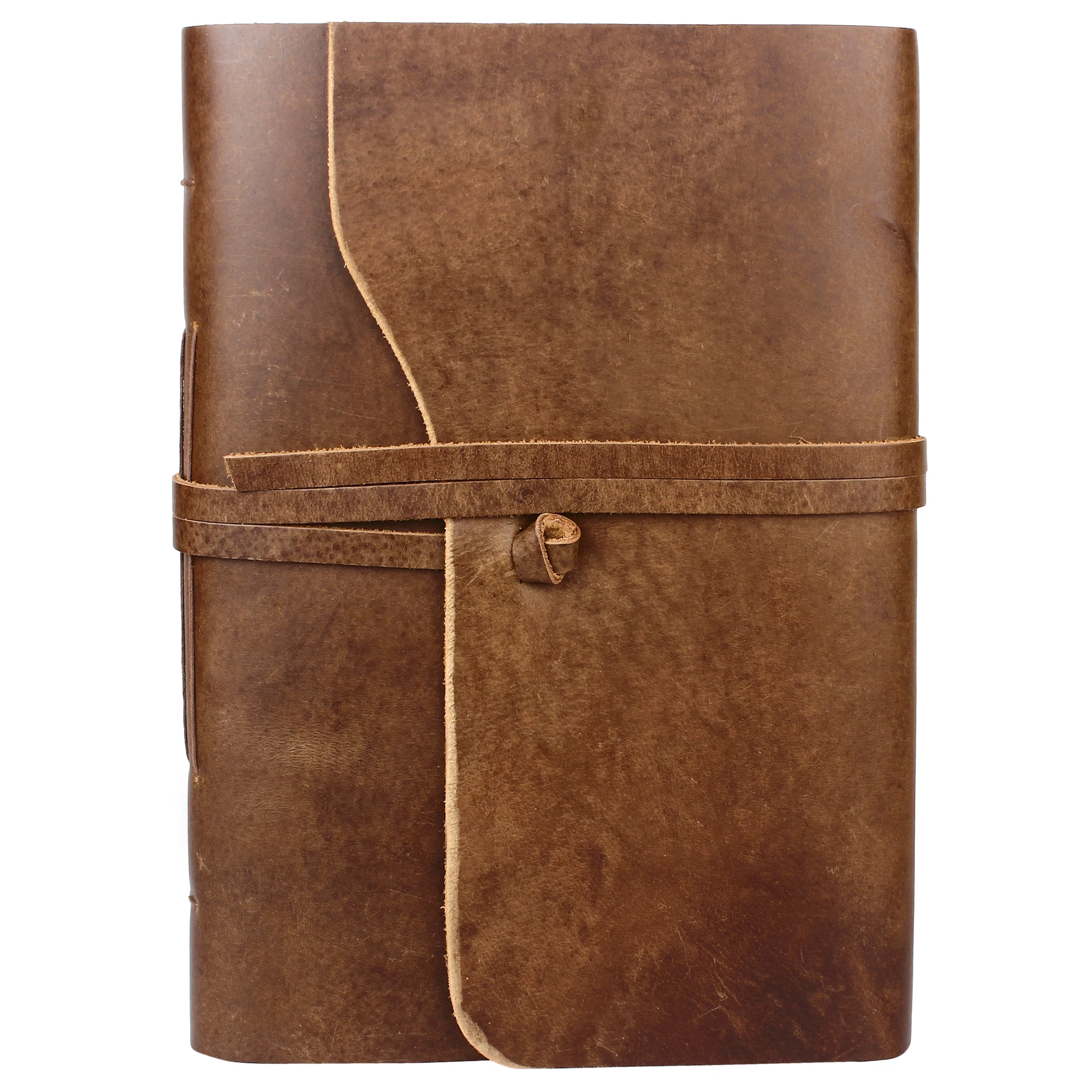 Vintage Leather Photo Album Scrapbook Style Pages Professional Wedding Large Size Handmade Craft Paper with Gift Box for Him Her