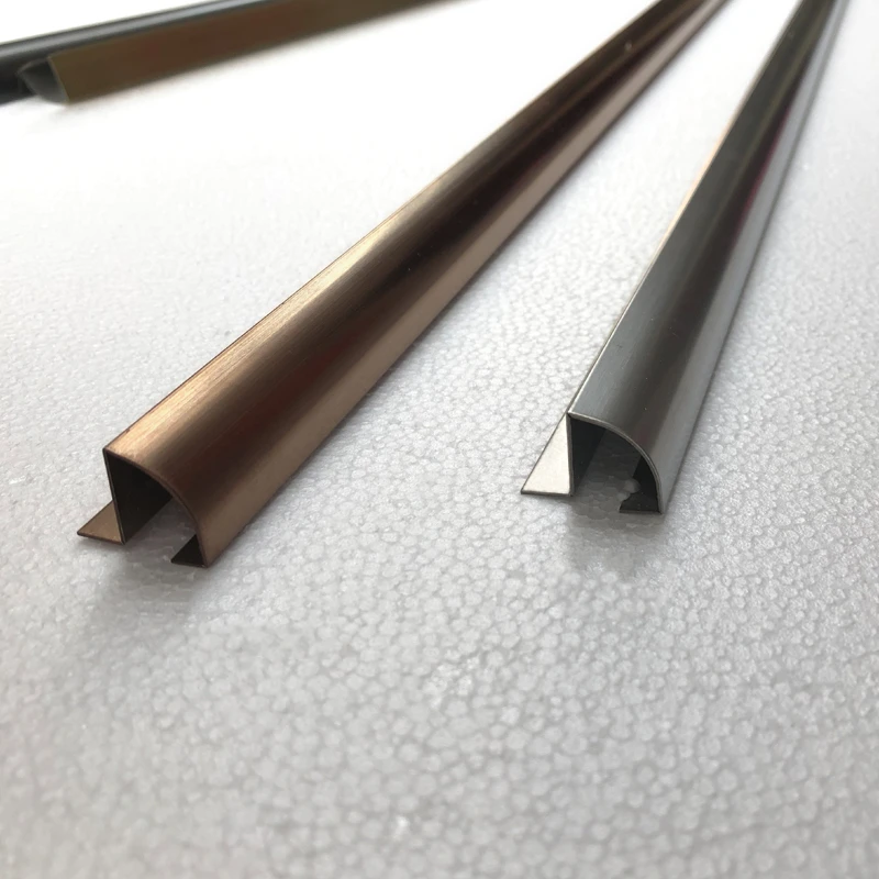 
Free Sample OEM Logo Customized Stainless Steel Decorate Square Edge Tile Trim Flooring Tile Spacers Leveling System 