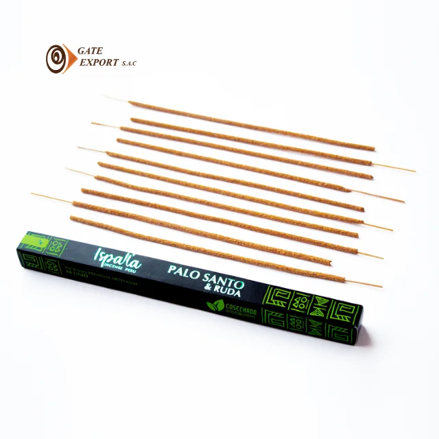 Palo Santo & RUE ISPALLA INCENSE / Authentic Peruvian INCENSE / Aromatic / 100% ORGANIC / 100 % PERUVIAN / RELAX / HAPPINESS