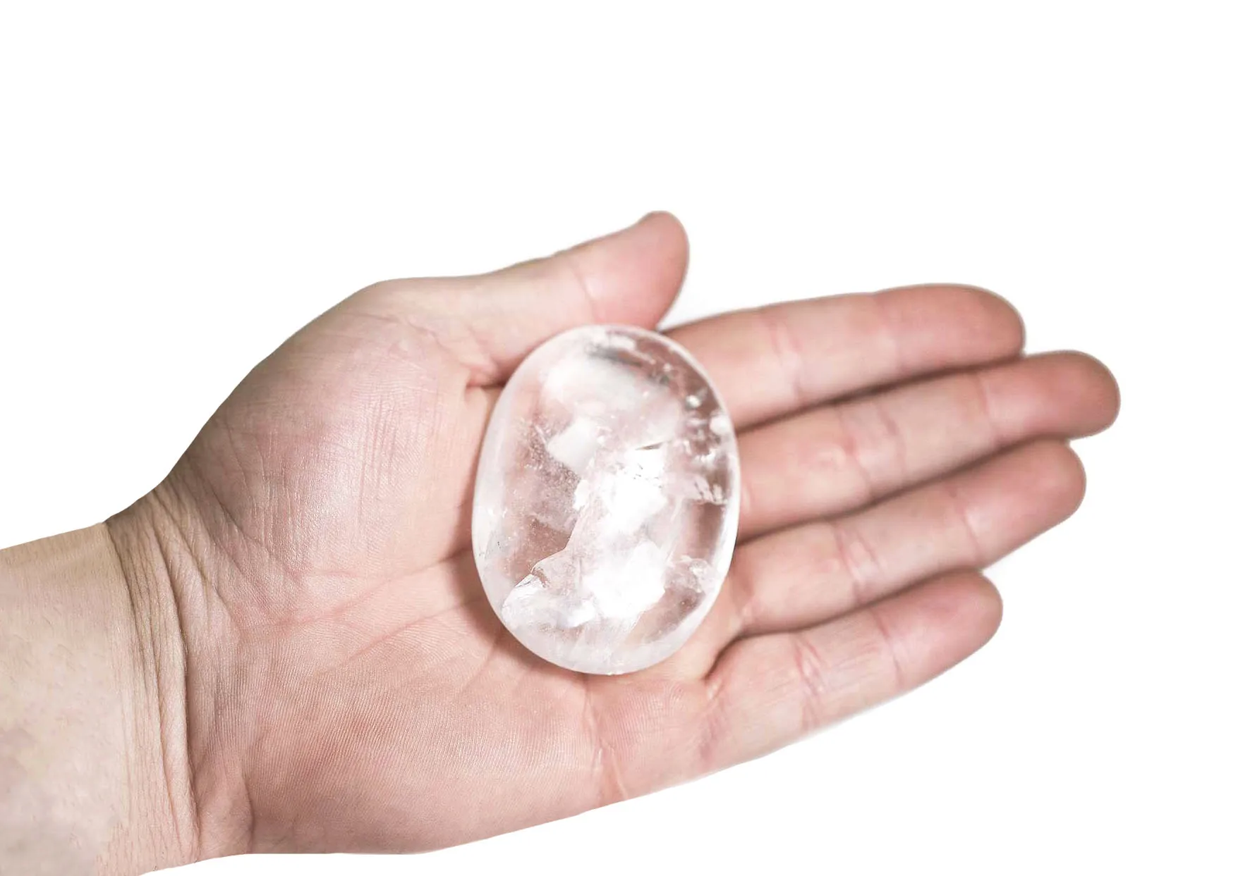 Clear Quartz Palm Stone crystals gemstone crystals healing stones spiritual wholesale bulk clear quartz pocket stones buy online