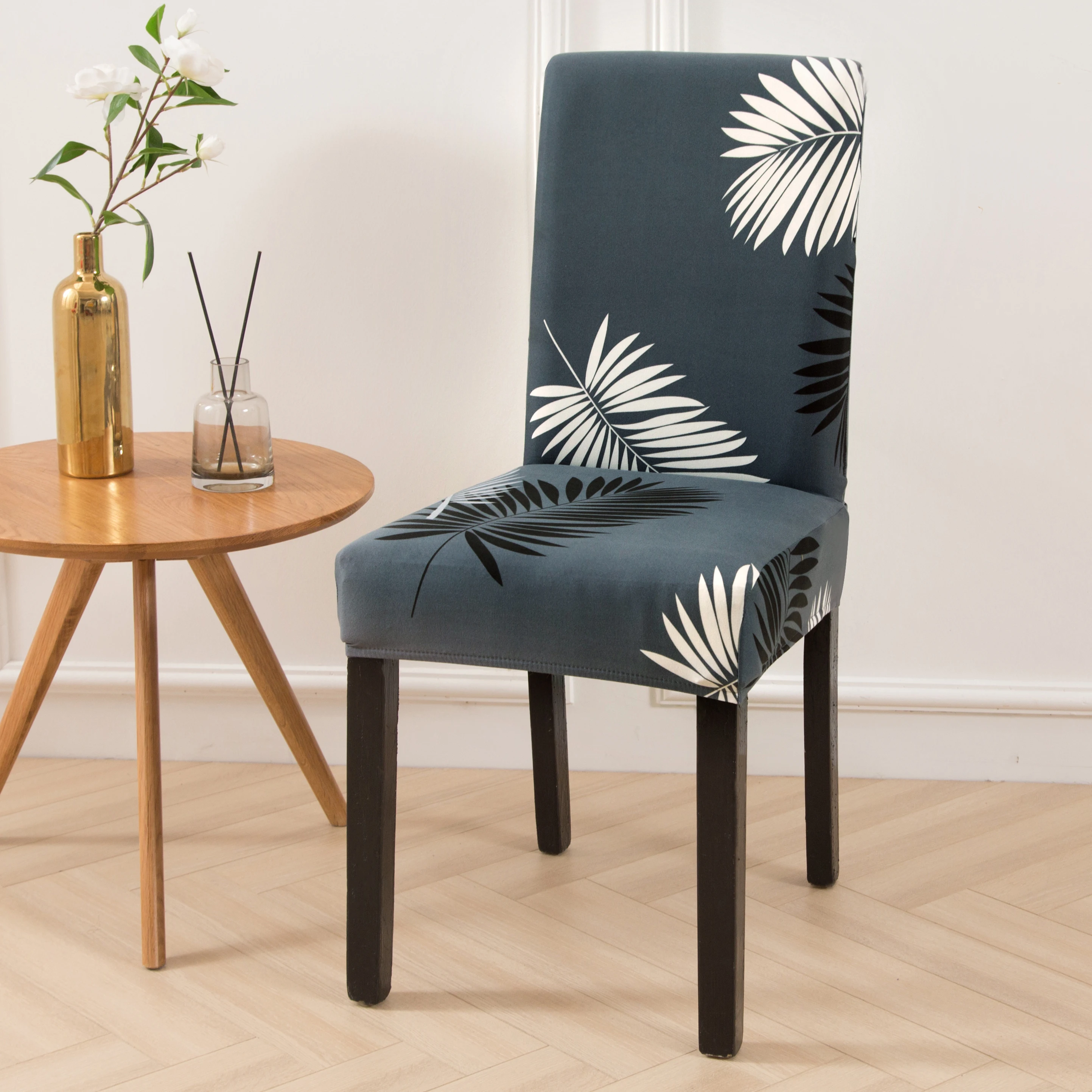 Elastic Plain Or Printed Home Dining Chair Cover Home Decor Banquet Stretch Chair Cover