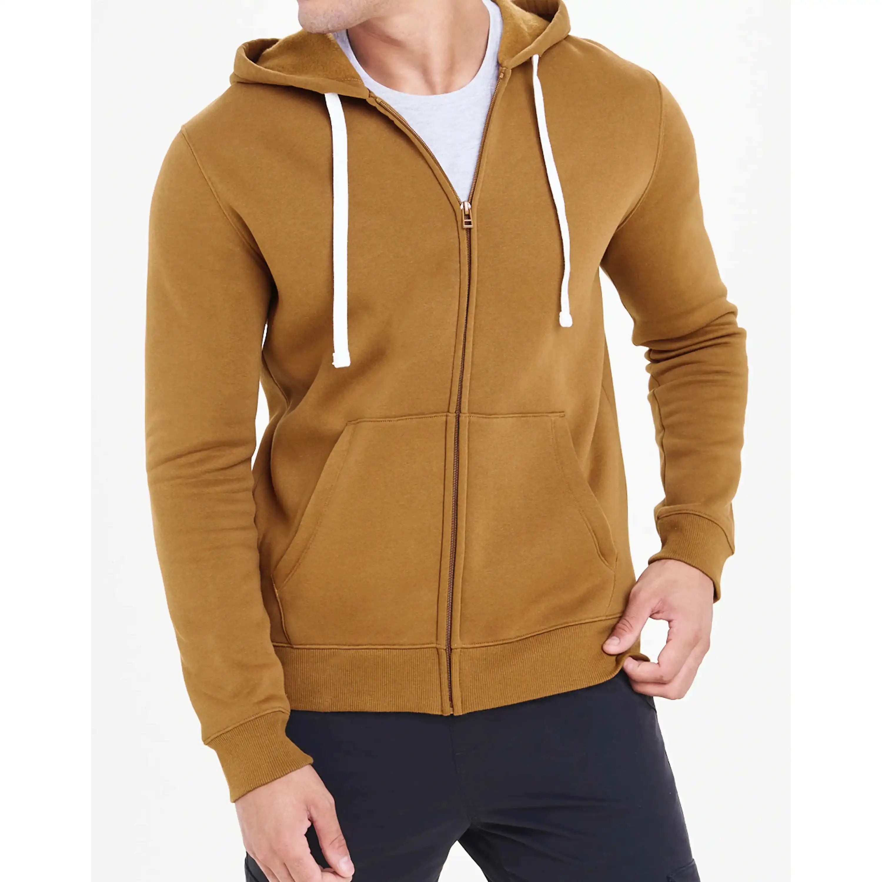 Men Long Sleeve Zipper Hoodies Custom Casual Winter Men Hoodies Sweatshirt