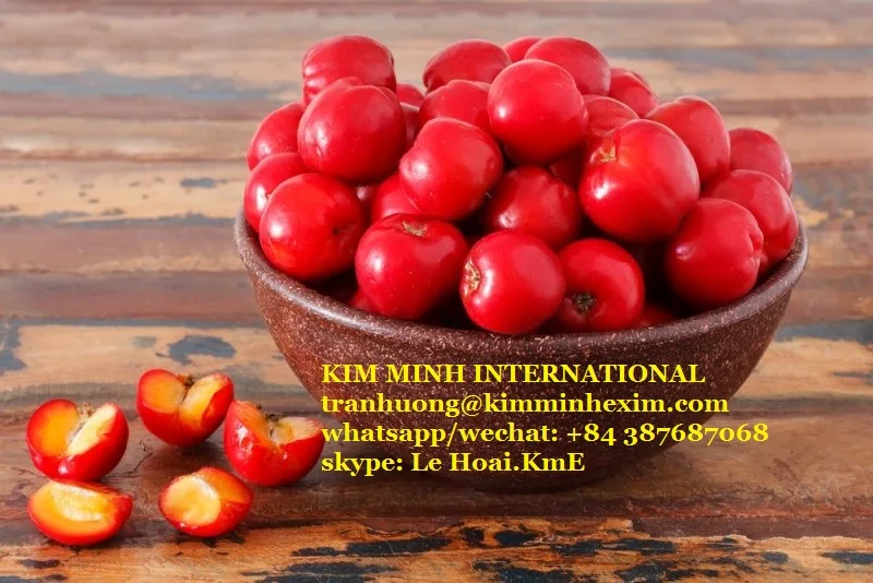 KME Органическая замороженная Acerola вишня общий сладкий вкус цельная мякоть IQF вакуумная упаковка оптом по оптовой цене