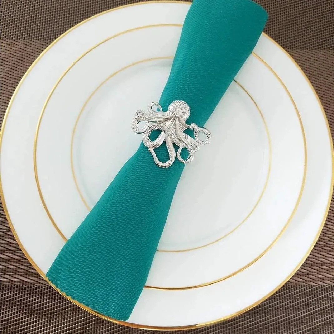Ocean Animal Napkin Ring (set of 4) Napkin Rings Hotel Decoration Accessories Gold Custom Silver Party Wedding Home Metal Brass