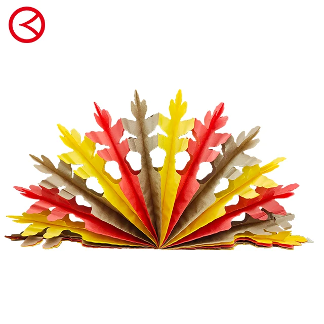 Tissue paper fan thanksgiving themed decorations CE-7P002