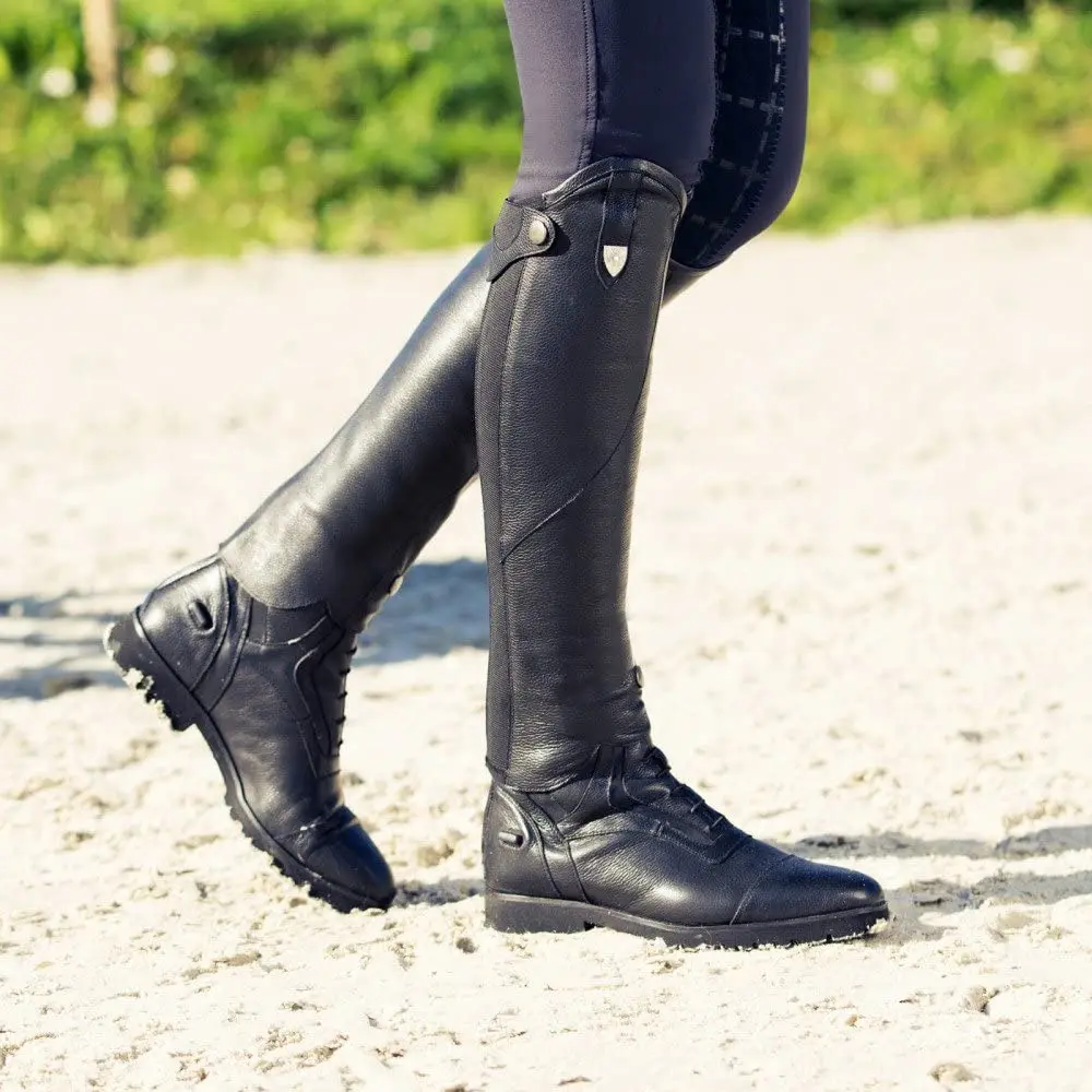 
Equestrian Wear Premium Brown leather Horse Riding Half Chaps, Men and women Fashion western. 