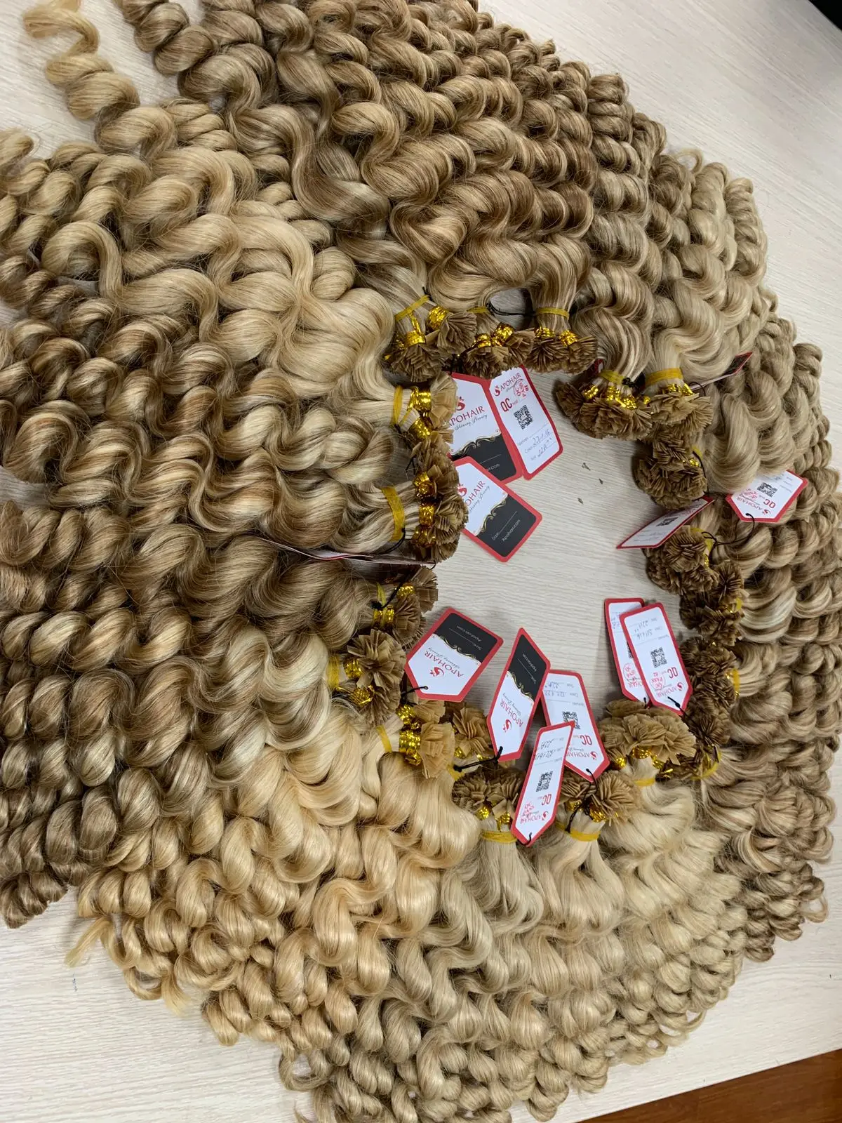 Vietnamese Human  Wavy Hair   Diffrent   Colors  Flat-Tip Keratin   Hair Extension