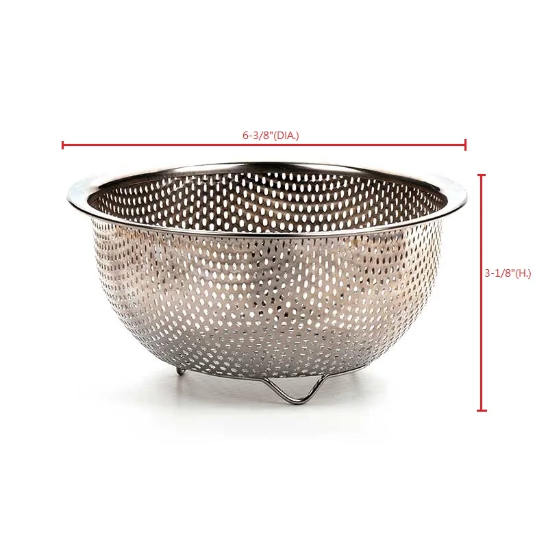 18/8 Stainless Steel Perforated Berry Bowl Colander Fruit Colander