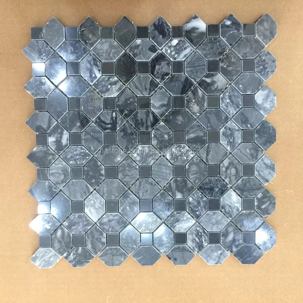 Luxury High Quality Marble Stone Mosaic Tiles Square Pattern for Interior Wall Decoration Directly from Vietnam