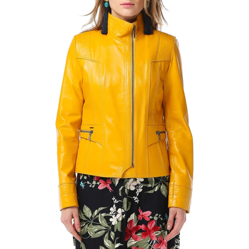 Women Leather Jacket Made in Turkey (ODM and OEM