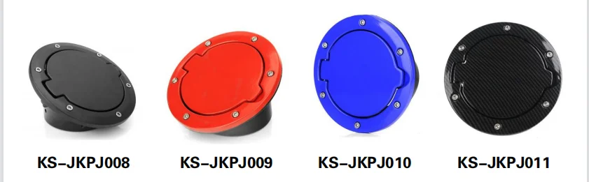 Car Exterior Accessories black gas tank cover fuel tank carbon fiber Gas Oil Tank Cover for JT JL