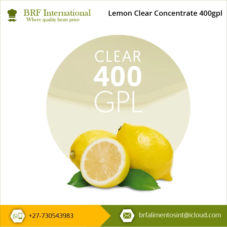 Wide Rated Best Design Factory Hot Sale Fresh Fruit Organic Lemon Concentrate Clear 400 GPL