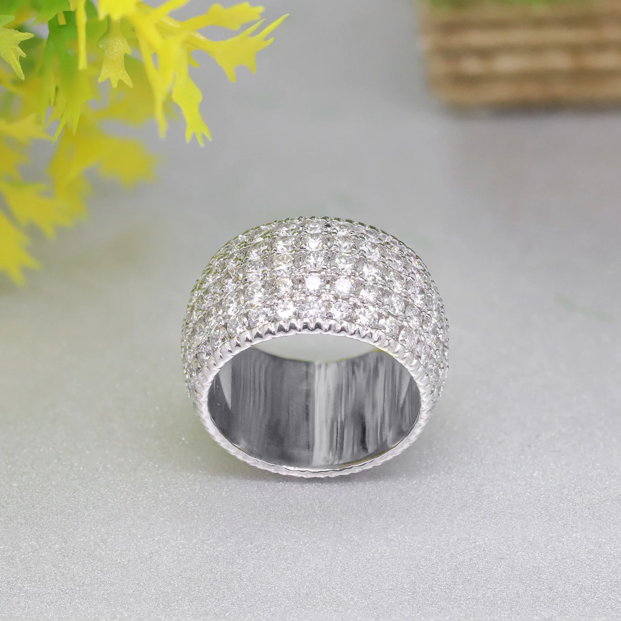  17 gms золотое покрытие 14k естественный золото синтетический бриллиант обручальное кольцо для мужчин