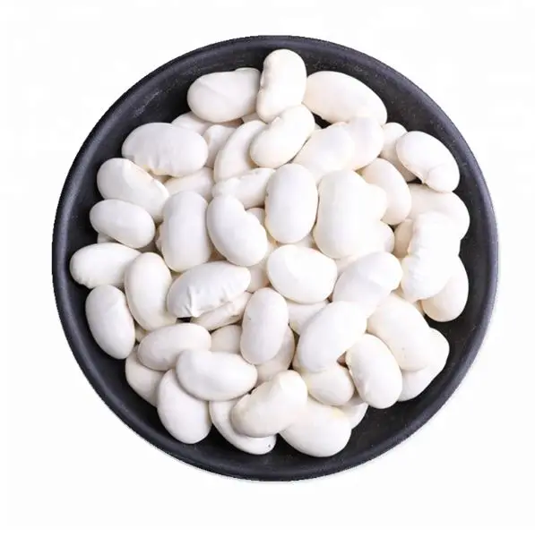 Белая фасоль длинной формы, большая белая фасоль.