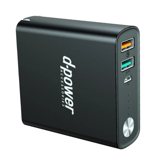 S28 Powerbank 5200 mAh QC3.0 Fast charger Mobile Power Bank with AC adapter