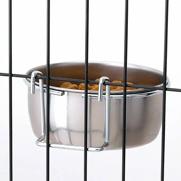  High Stainless Steel Pure Silver Bird And Pet Coop Cups