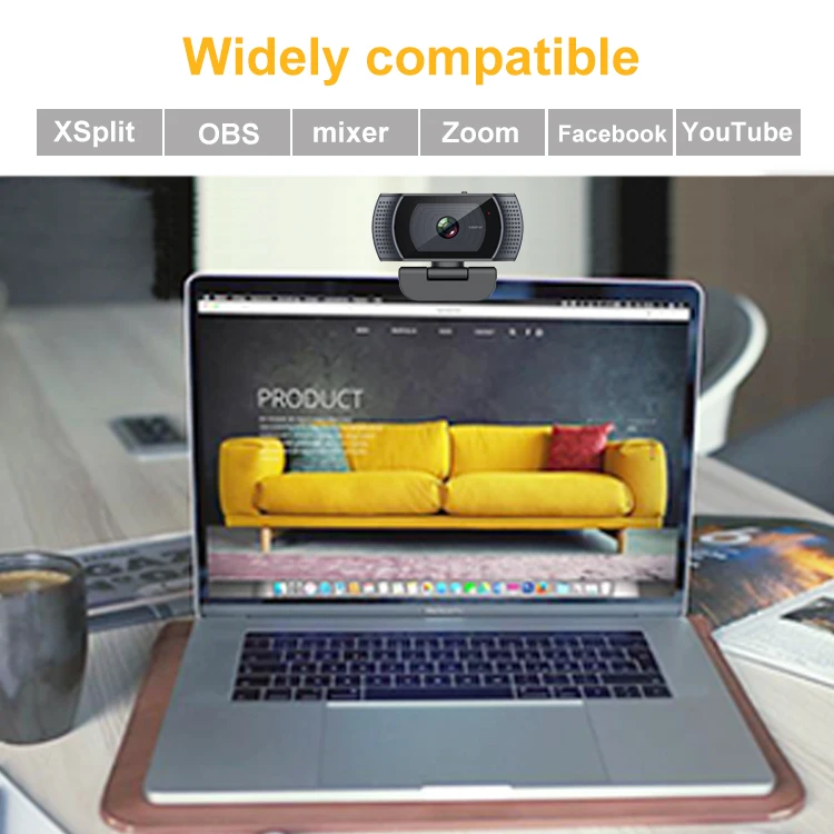 Amazon Hot Webcam 1080 livestream autofocus camara para pc with Built-in Privacy Shutter