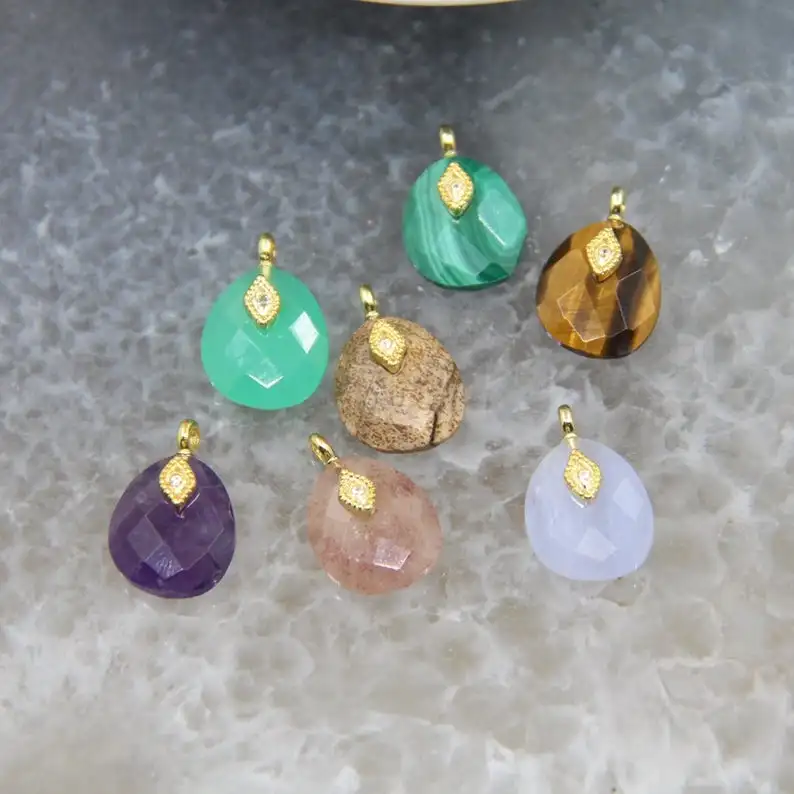 Natural Different Color Stone Onyx Pencil Shape Pendant Wholesale Price Pendant Jewelry for Anniversary  Day Gift