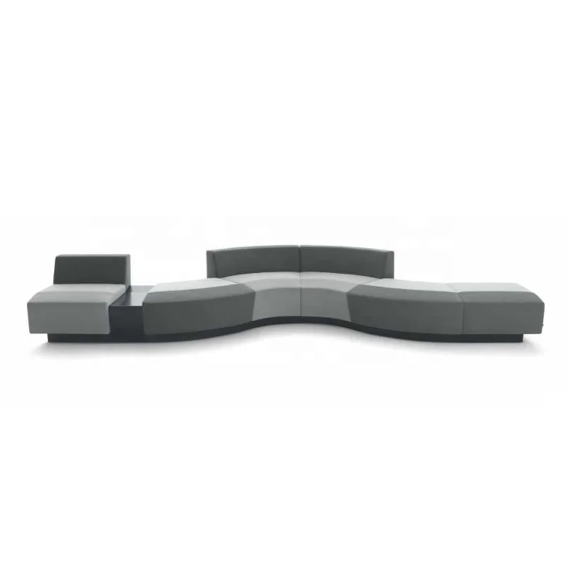 S Shape Office Furniture Modern Innovative Leisure Modular Office Sofa Combination Sectional Sofa Set Fabric European Style