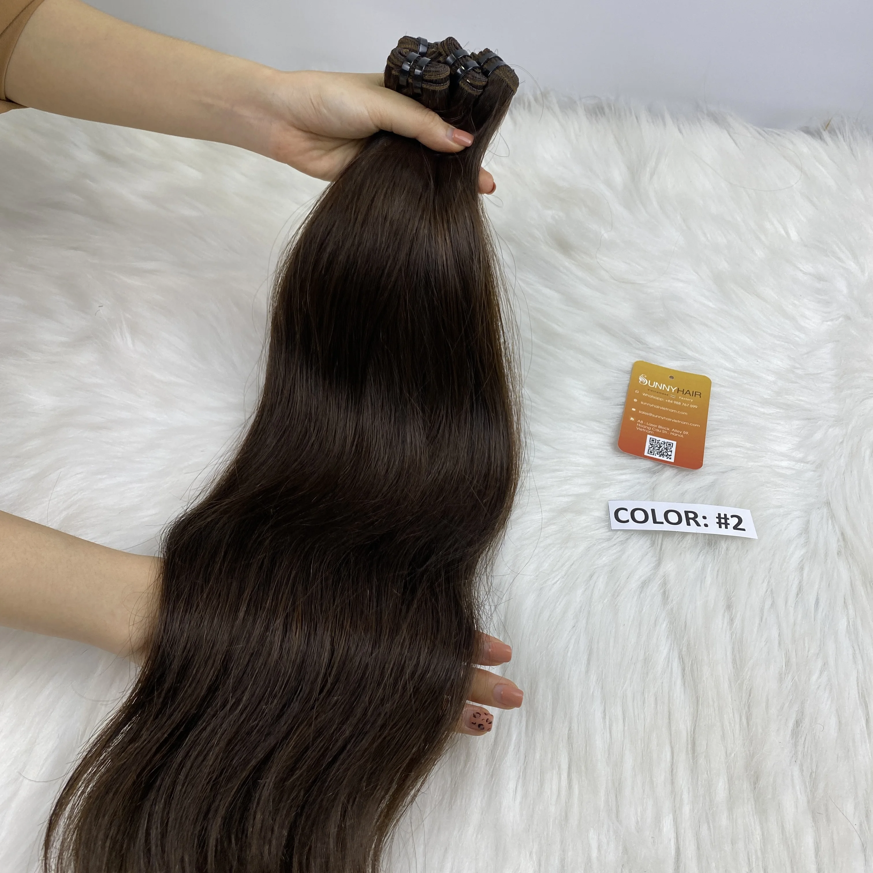 
Raw Laotian cuticle aligned hair extension vendors chestnut color machine weft hair remy virgin human hair bundles12A wholesale 