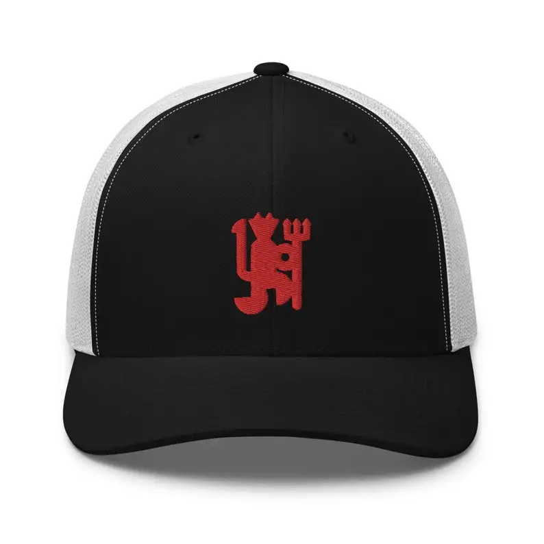 Спортивные шапки Red Devil, футбольные шапки, шапка команды MU, вьетнамские производители, бесплатный образец и быстрая доставка, Кепка-тракер с вышивкой