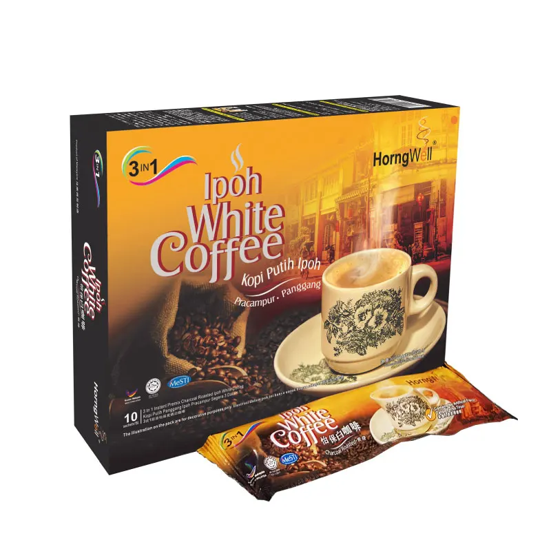 Premium Original Flavor 3 in 1 Premix Charcoal Roasted Ipoh White Coffee