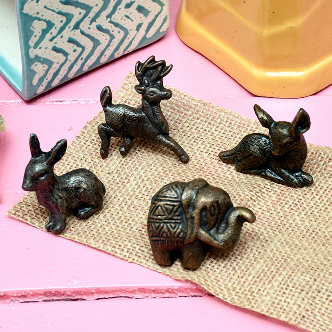 Wholesale Handmade Iron Antique Baby Dear Drawer Knobs Dresser Cabinet Door Handles Cupboard Pulls India MK-253 New Design