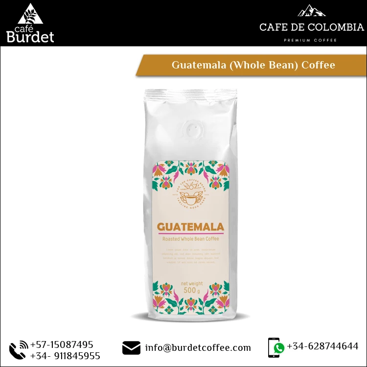 2021 Hot Selling Taste Private Label 500gm Guatemala Whole Bean Coffee at Least Price