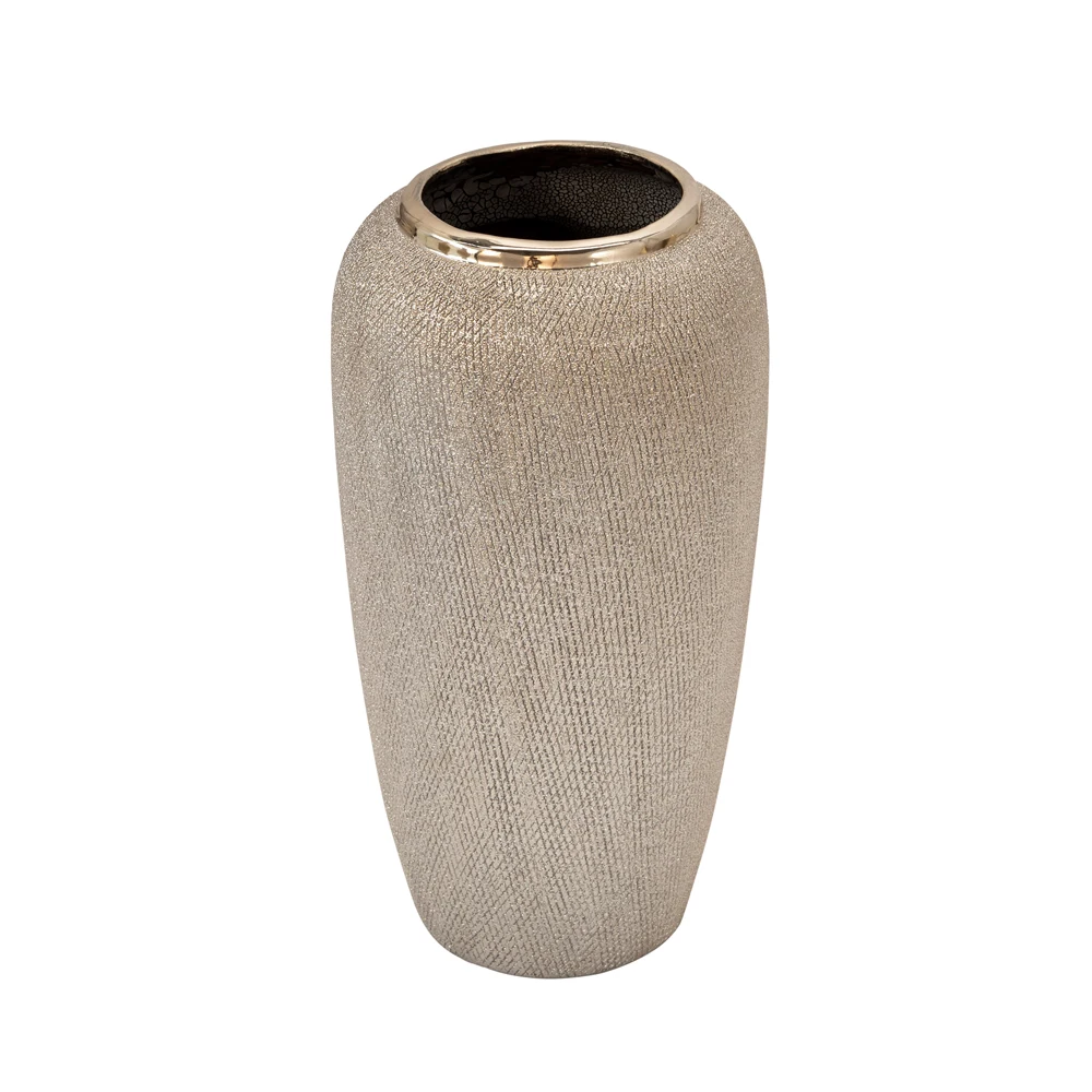 Sagebrook Home Vases Ceramic 12.25 Inch Vase Champagne Color Premium Quality