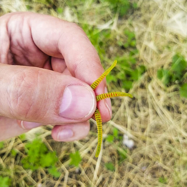 50 PCs Fishing lures shaman microworm. Color 021. Silicone worms. Summer fishing, winter fishing. Length 30mm.