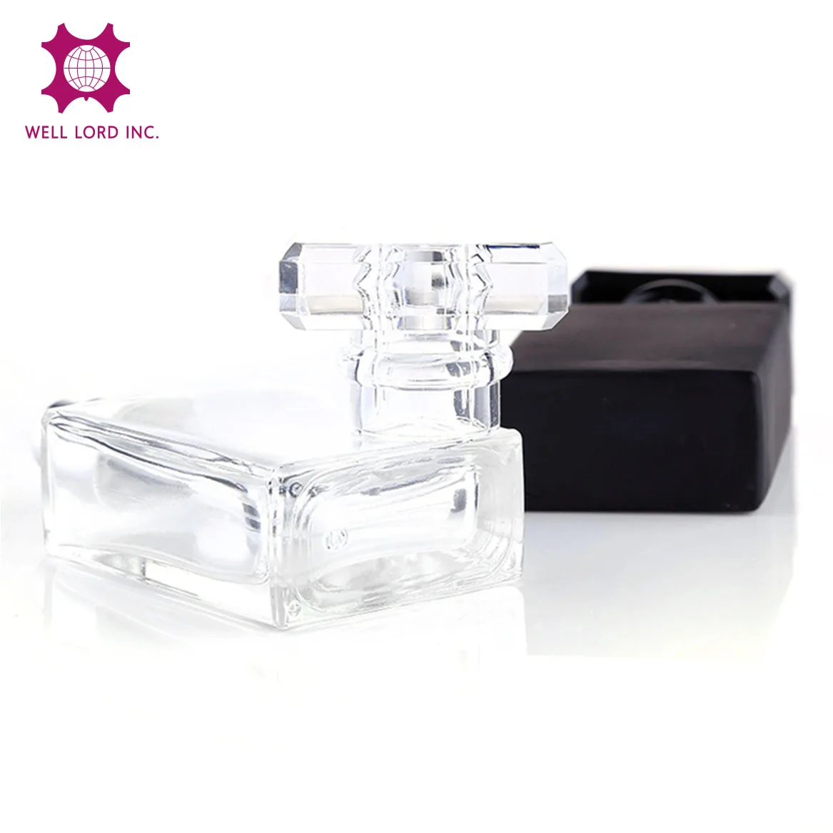 Запас товара фирменные духи в стеклянном флаконе цилиндрической формы 50 мл/100 мл с Глобус форма крышки для пульверизатор духов