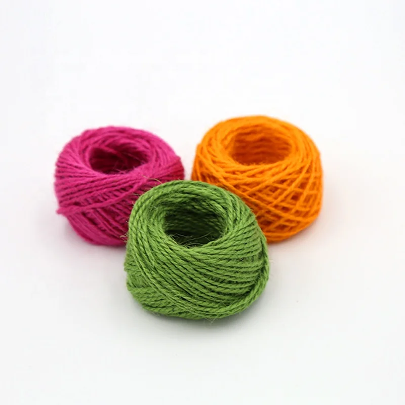 
Colorful jute twine yellow Color Jute Yarn for sale 