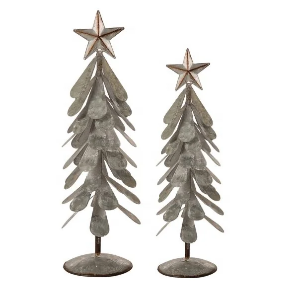 Galvanized Metal Decoration Festival Hot sale Table Top Christmas Tree