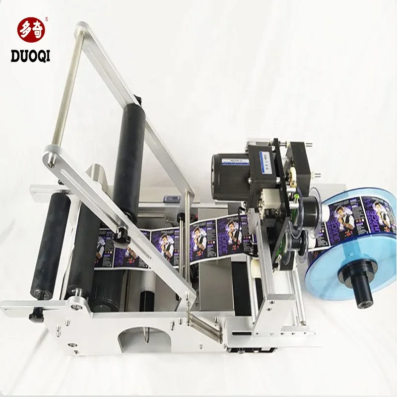 DUOQI MT-50 manual type stick to round bottles for water glass bottle  wine label machine