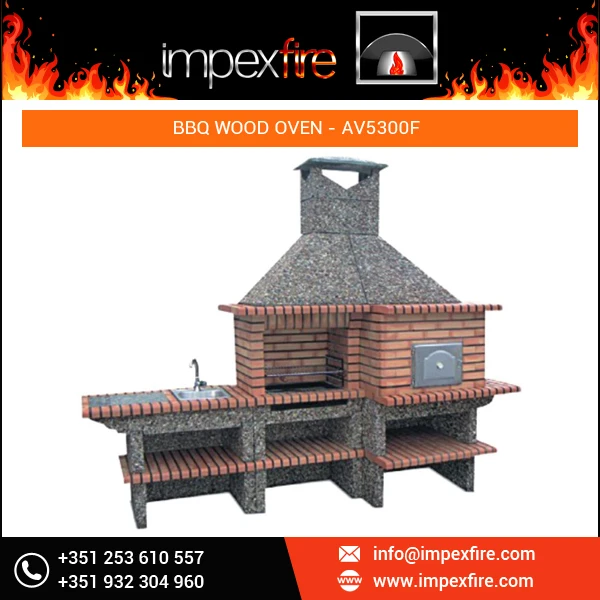 Superlative Quality All Season Use Charcoal Grill Type Brick Material Barbecue Grill Oven at Best Market Price
