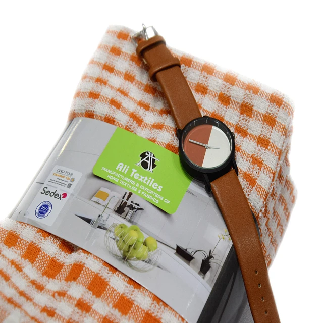 100% Cotton Mono Check Terry Towel Super Absorbent