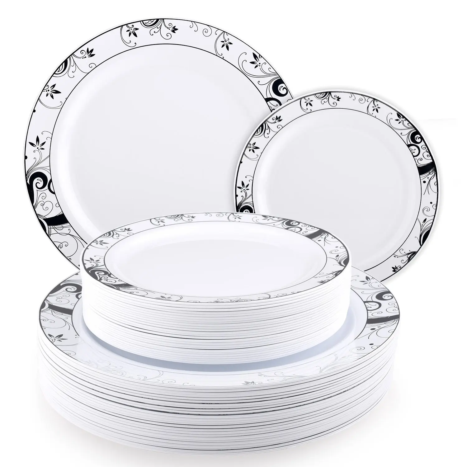 Оптовая продажа Лидер продаж наборы пластиковых тарелок для обеда и ужина с индивидуальным дизайном цветом по заводской цене