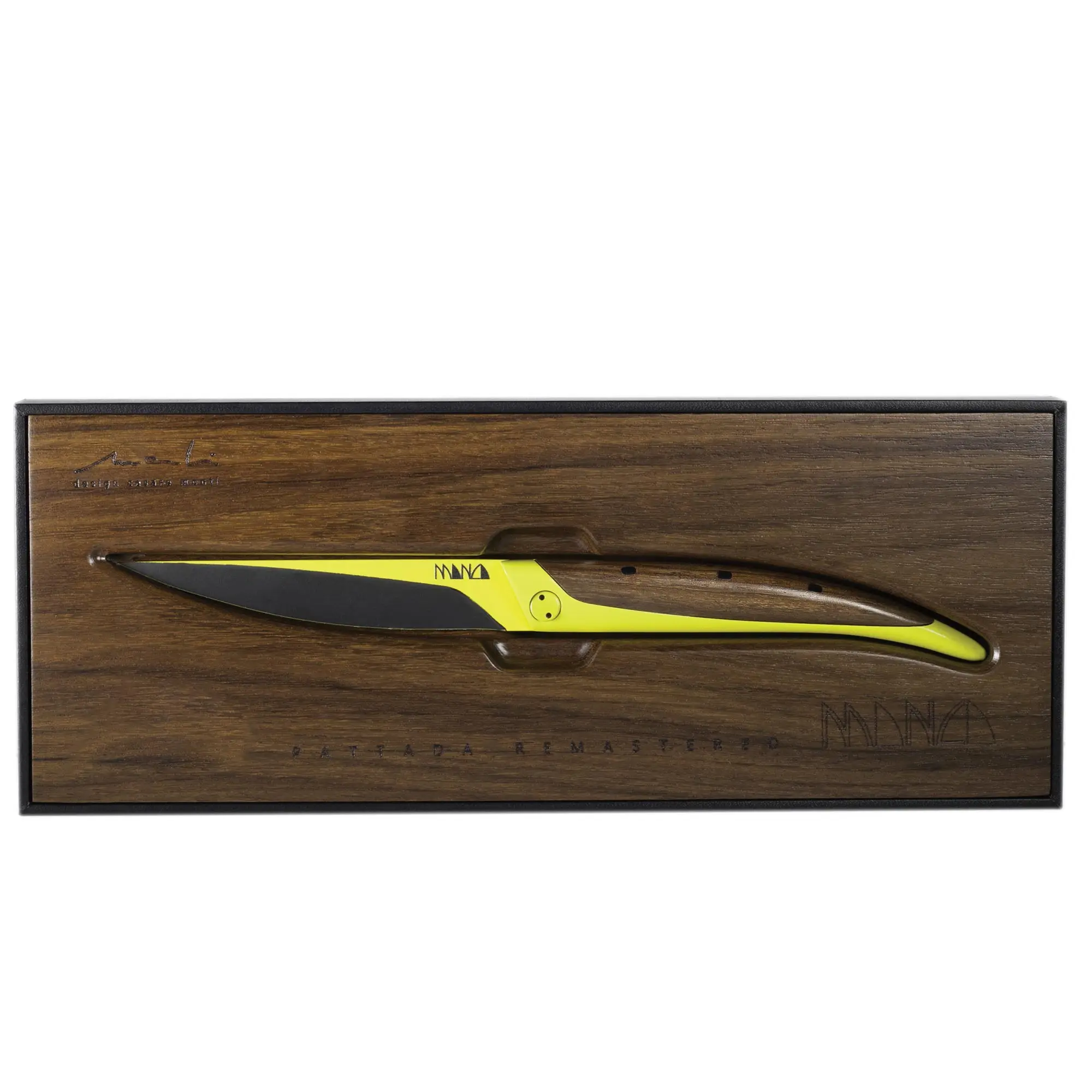 Pattadese Remastered  - Italian modern design folding knife with teak handle -  luxury pocket knife for collection