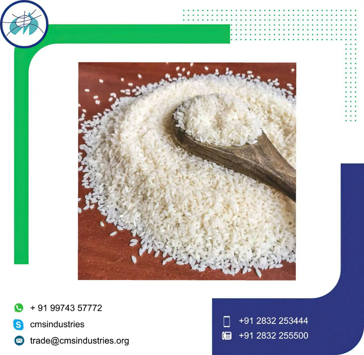  100% разбитого необработанного риса высшего качества