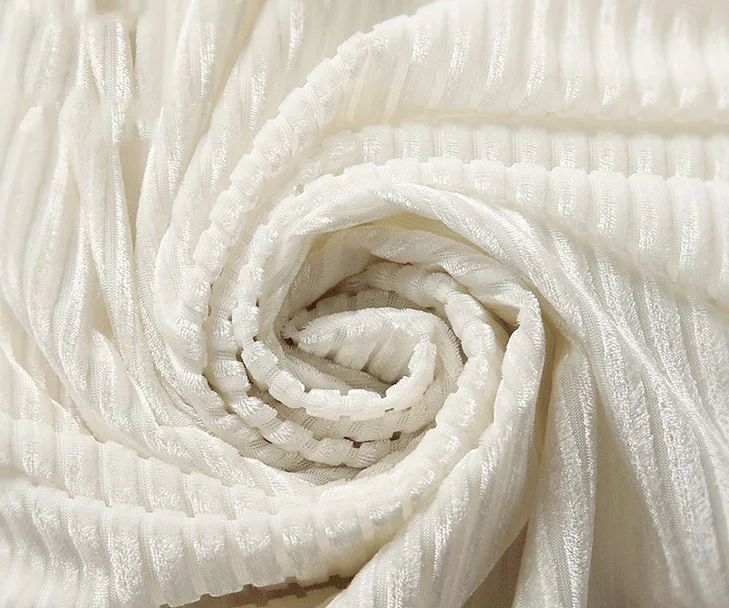 100% polyester woven Stretch Korean stock drawstring gold velvet knitted soft short plush fabric