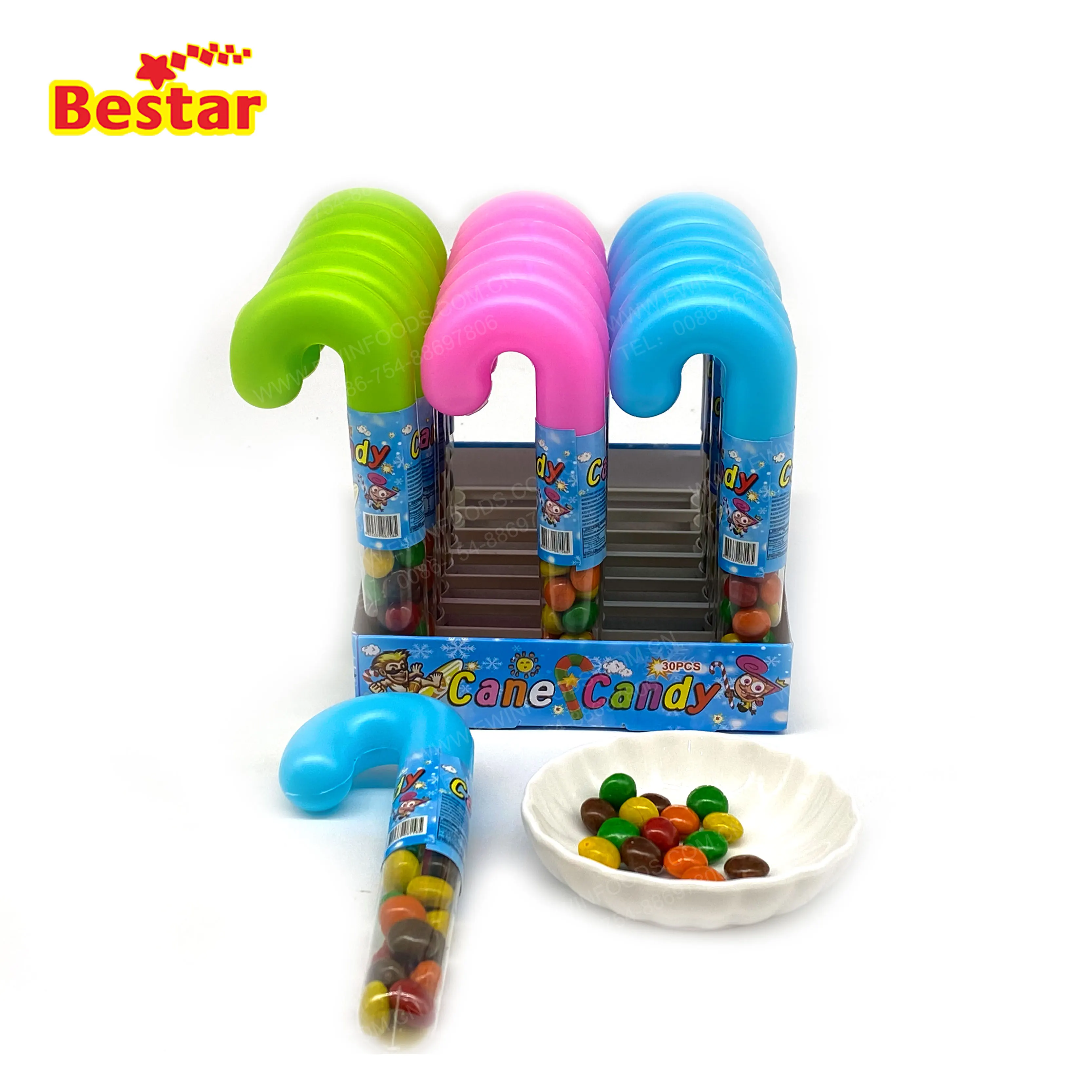 Snacks for kids umbrella toy candy crispy coating multicolor chocolate