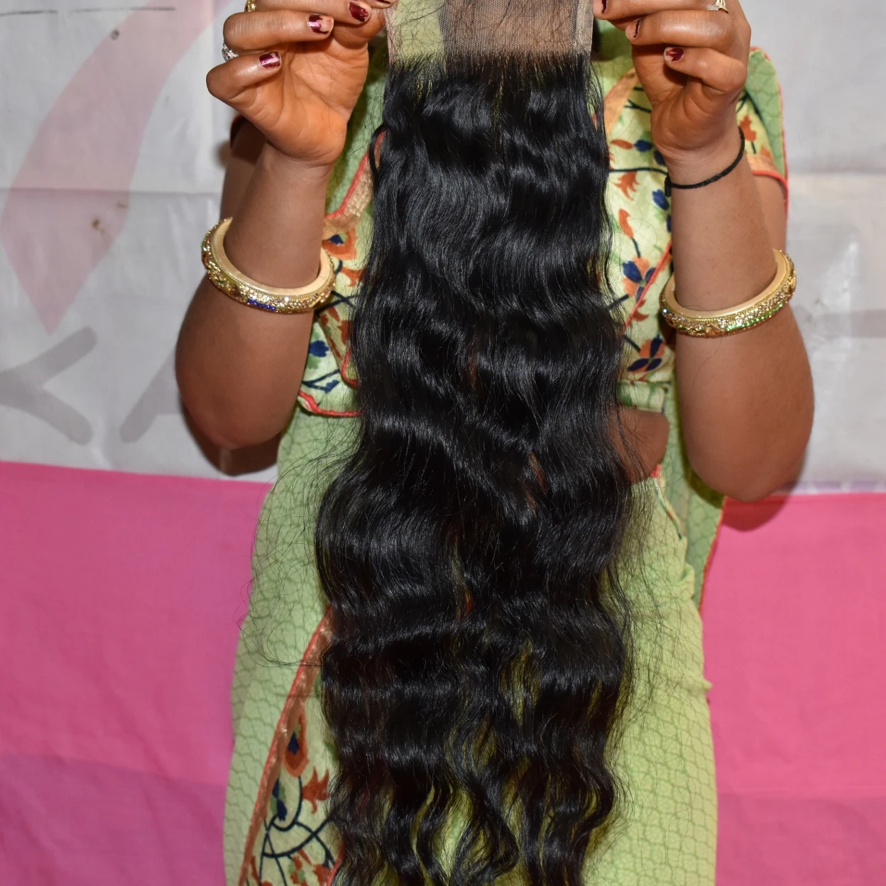 brazilian virgin lace closures wavy human hair Kasana Exports India