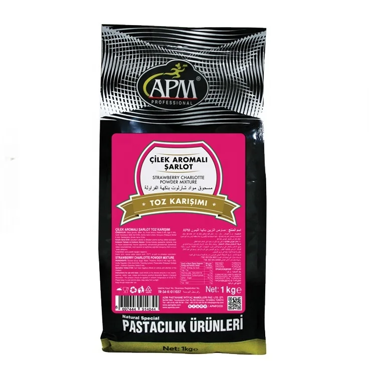 APM Strawberry Flavored Charlotte Powder Mixture For Pastry