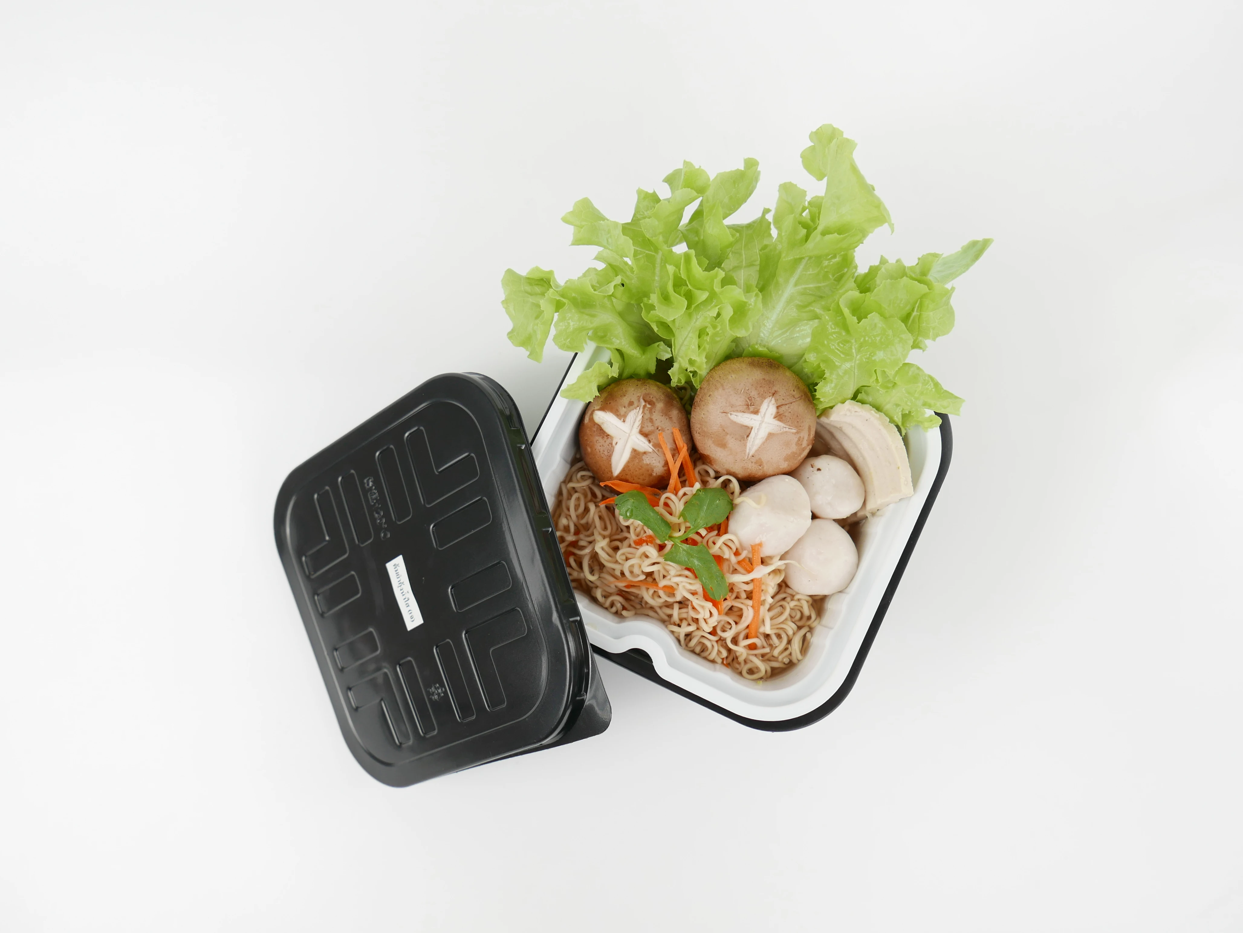 Vegan HOT POT instant noodles Shiitake soup flavor from Thailand support OEM private brand vegetarian