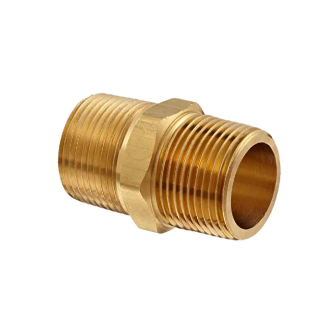 Top Quality Brass Hex Reducer Nipple For Pipe Fittings Brass Reducing Hex Nipple Brass Fittings for Steel Pipe/Reducer Nipple