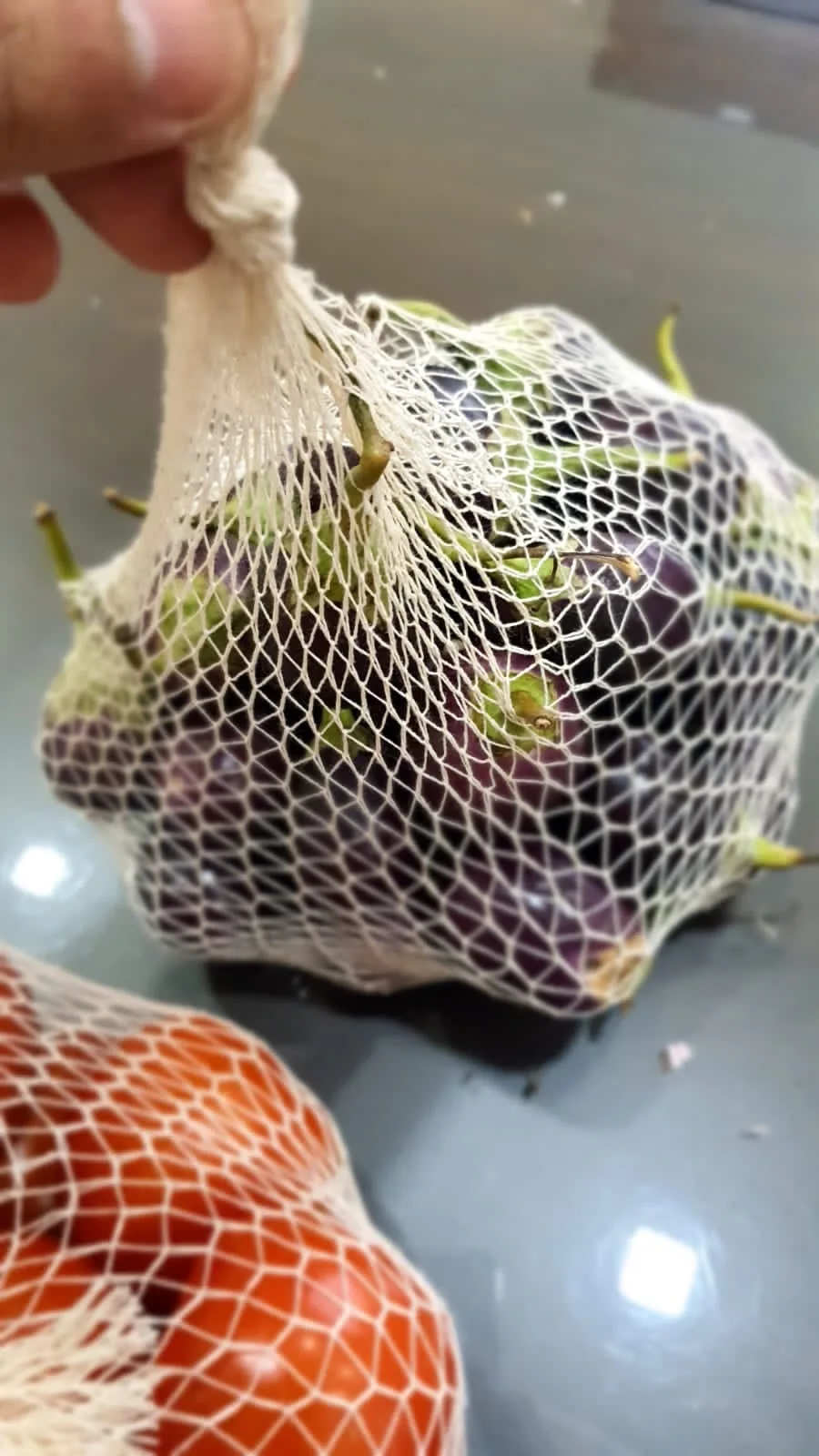 Customized Package Environment Friendly cotton Tubular Mesh net bag Available for Packaging of Fruits and Consumer Goods