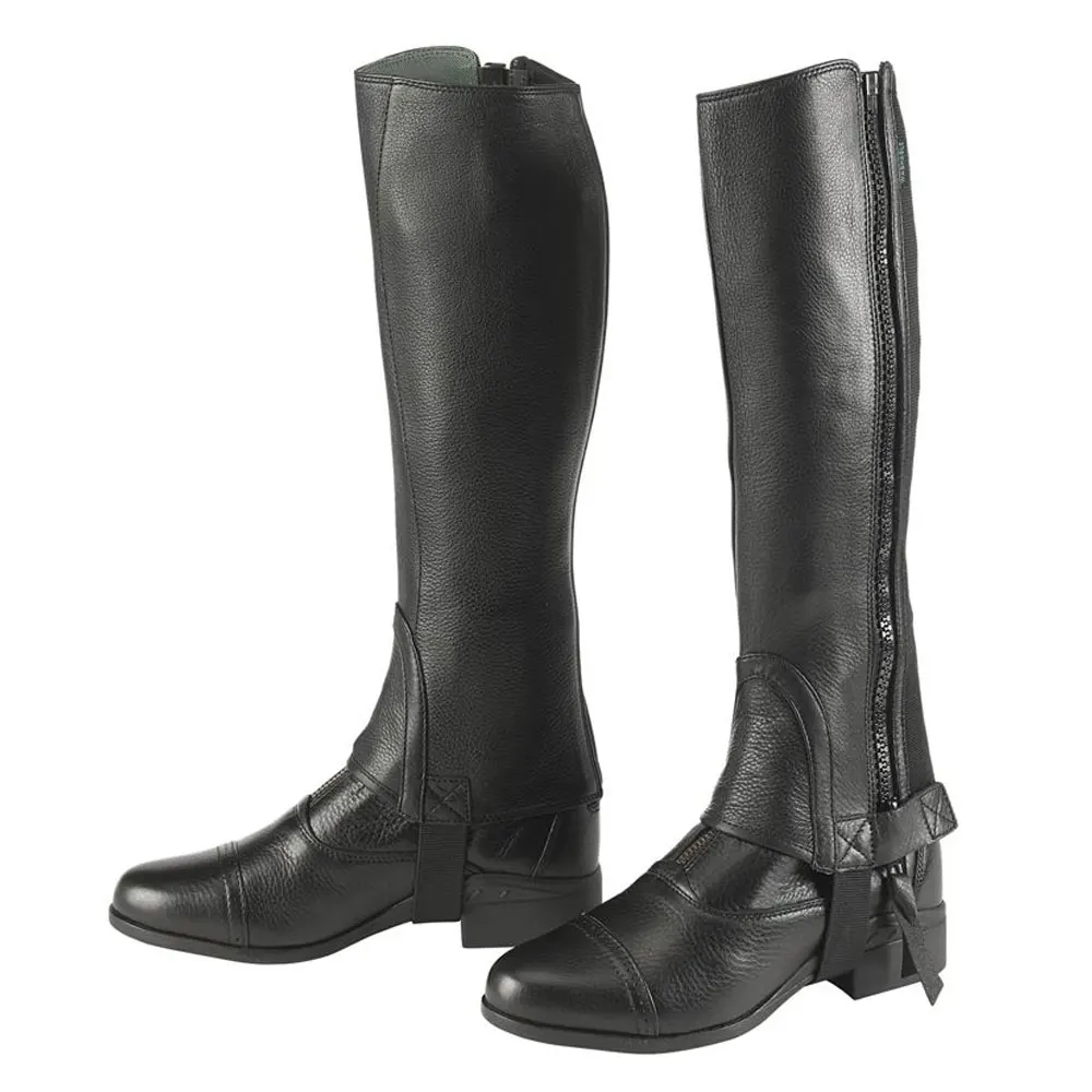 100% Top High Quality Half Chaps Horse Riding Chaps Cow Leather Equipment Genuine Leather Chaps For Men