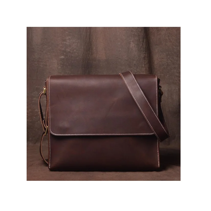 Side Bag, Leather Messenger Bag for Men