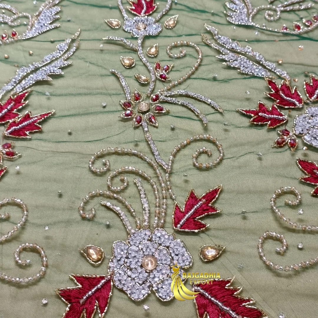 Suppliers,designer Fabrics Fabrics Wholesale India,desig Lace Is a Delicate Fabric Made of Yarn Organza Fabric Beaded Fabric