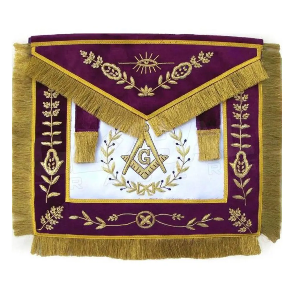 Masonic Regalia Velvet Lodge Embroidered Apron Masonic Lodge Officer Aprons